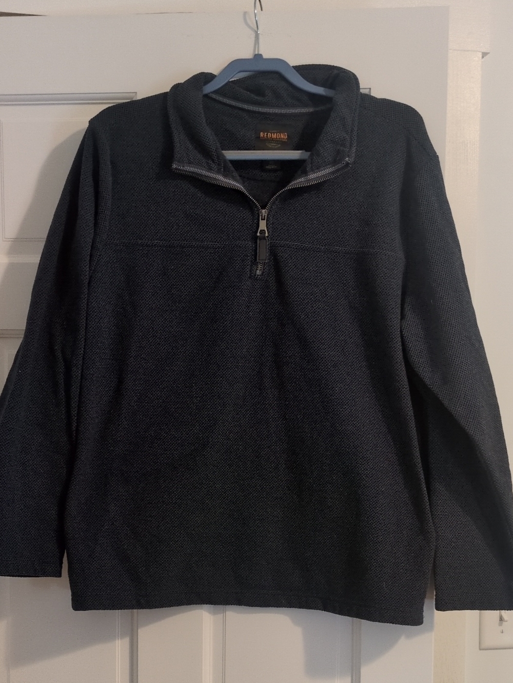 Men's Quarter-Zip Sweater - Dark Charcoal/ Navy
